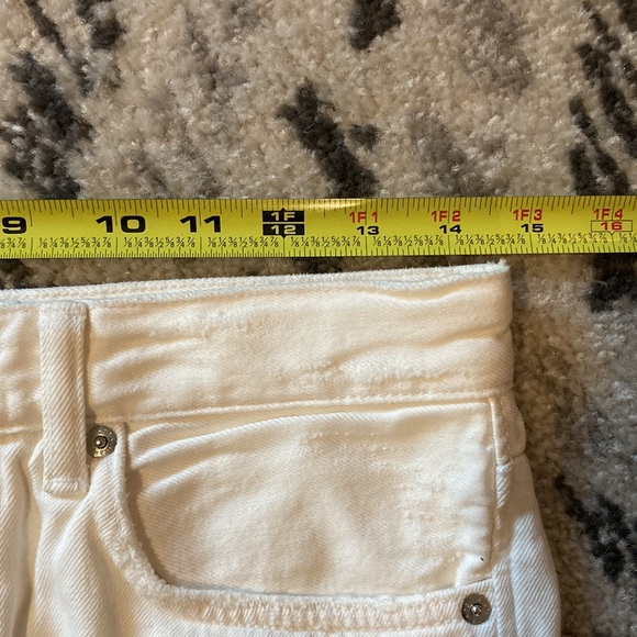 H&M white distressed denim pants sz 25/30 - Picture 6 of 9